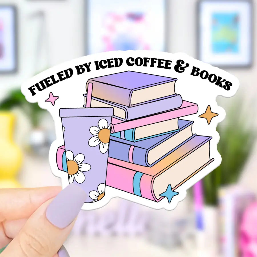 Book + Iced Coffee / sticker