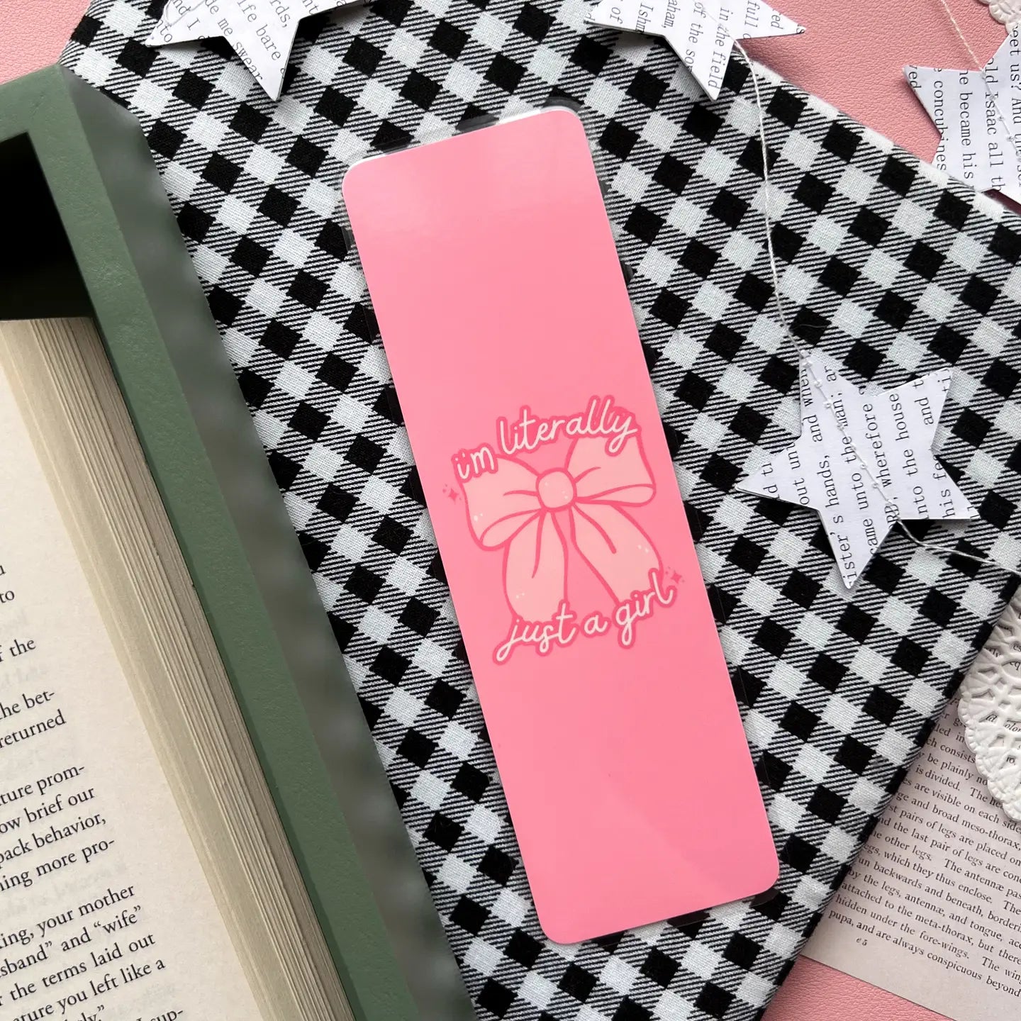 Just a Girl / bookmark w/ tassel