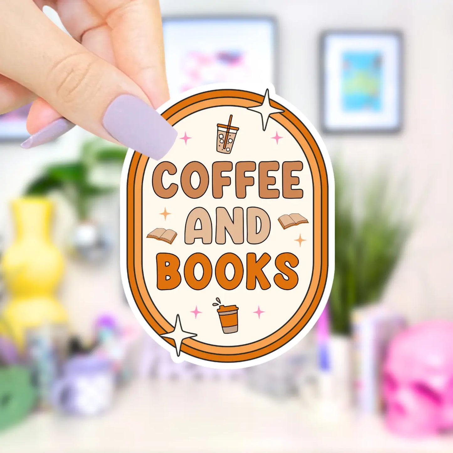 Coffee & Books / sticker