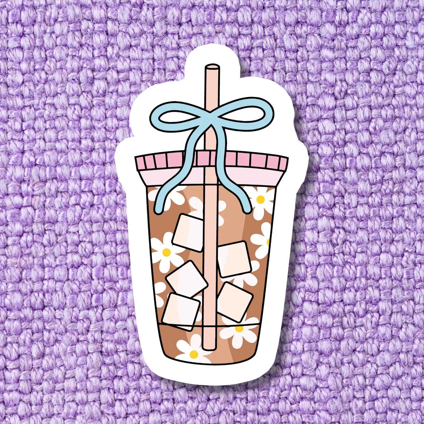 Iced Coffee & Bow / sticker