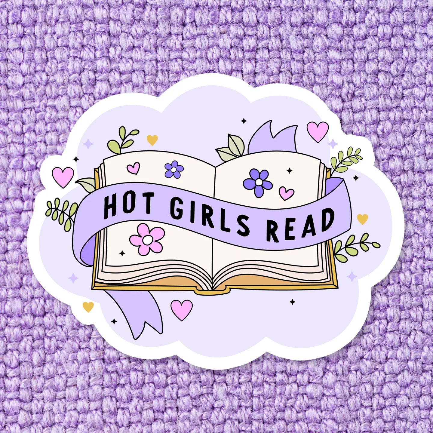 Hot Girls Read Purple / sticker