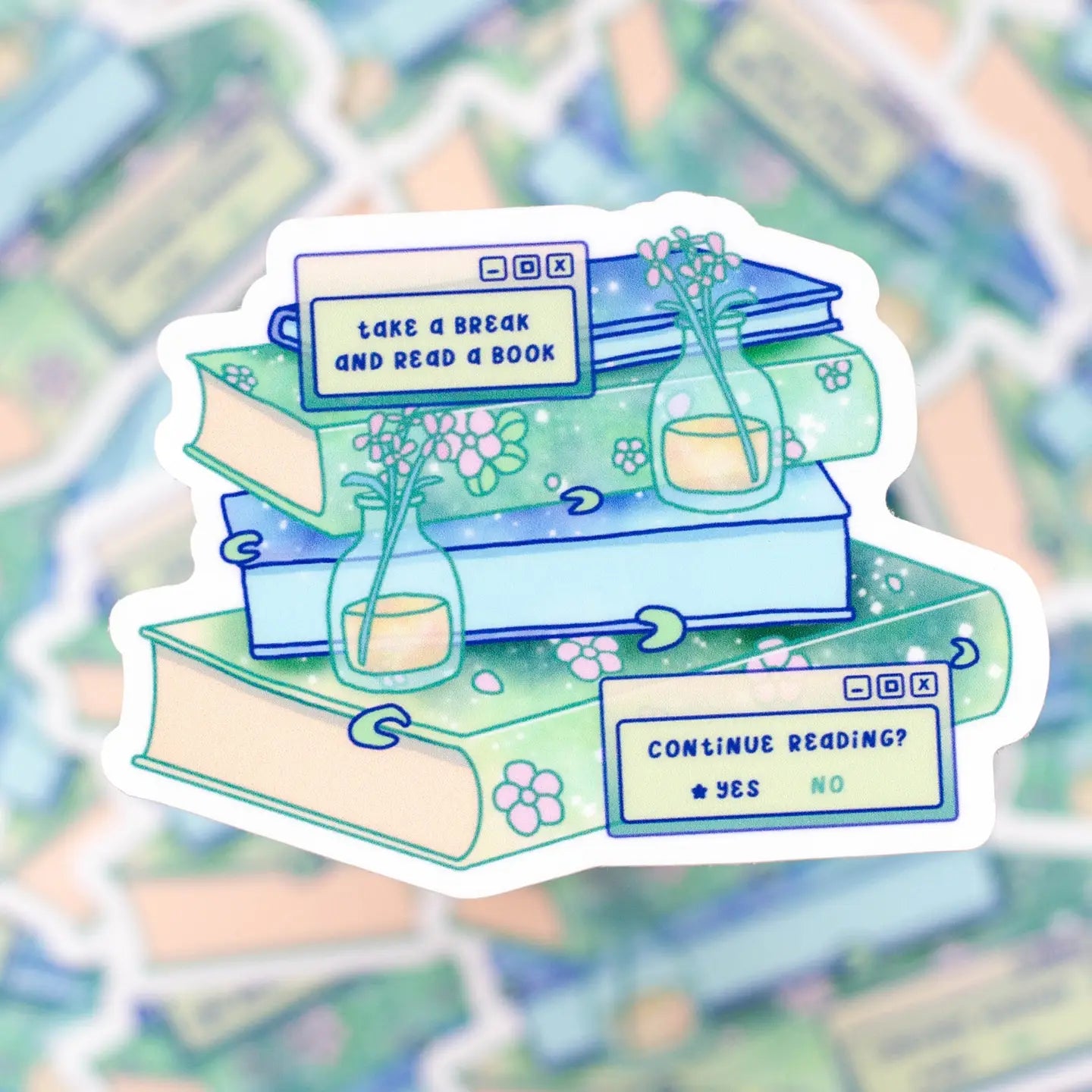 Stacked Books / sticker