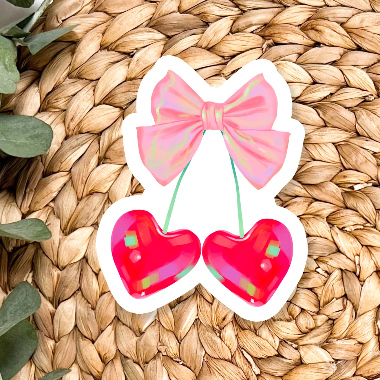 Heart Cherries / sticker