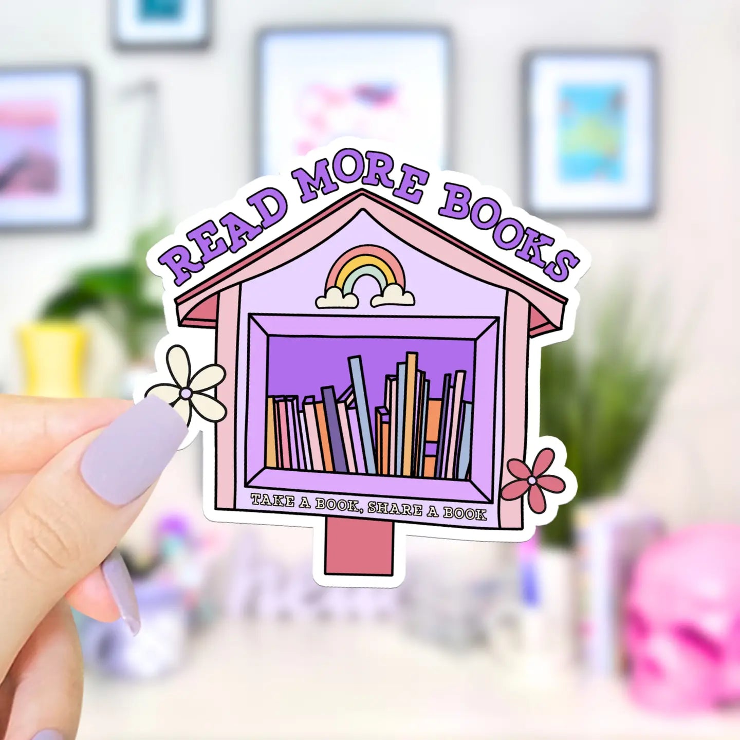 Little Library - Purple / sticker