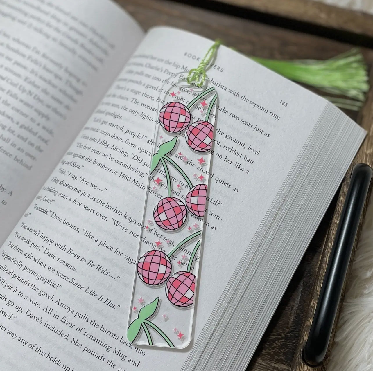 Cherries / acrylic bookmark