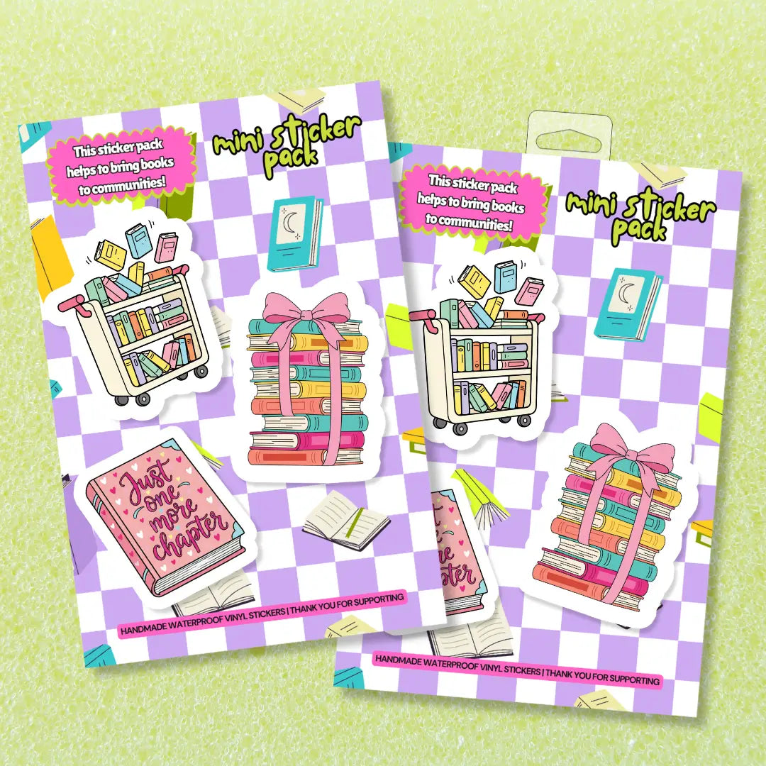 Bookish / mini sticker pack