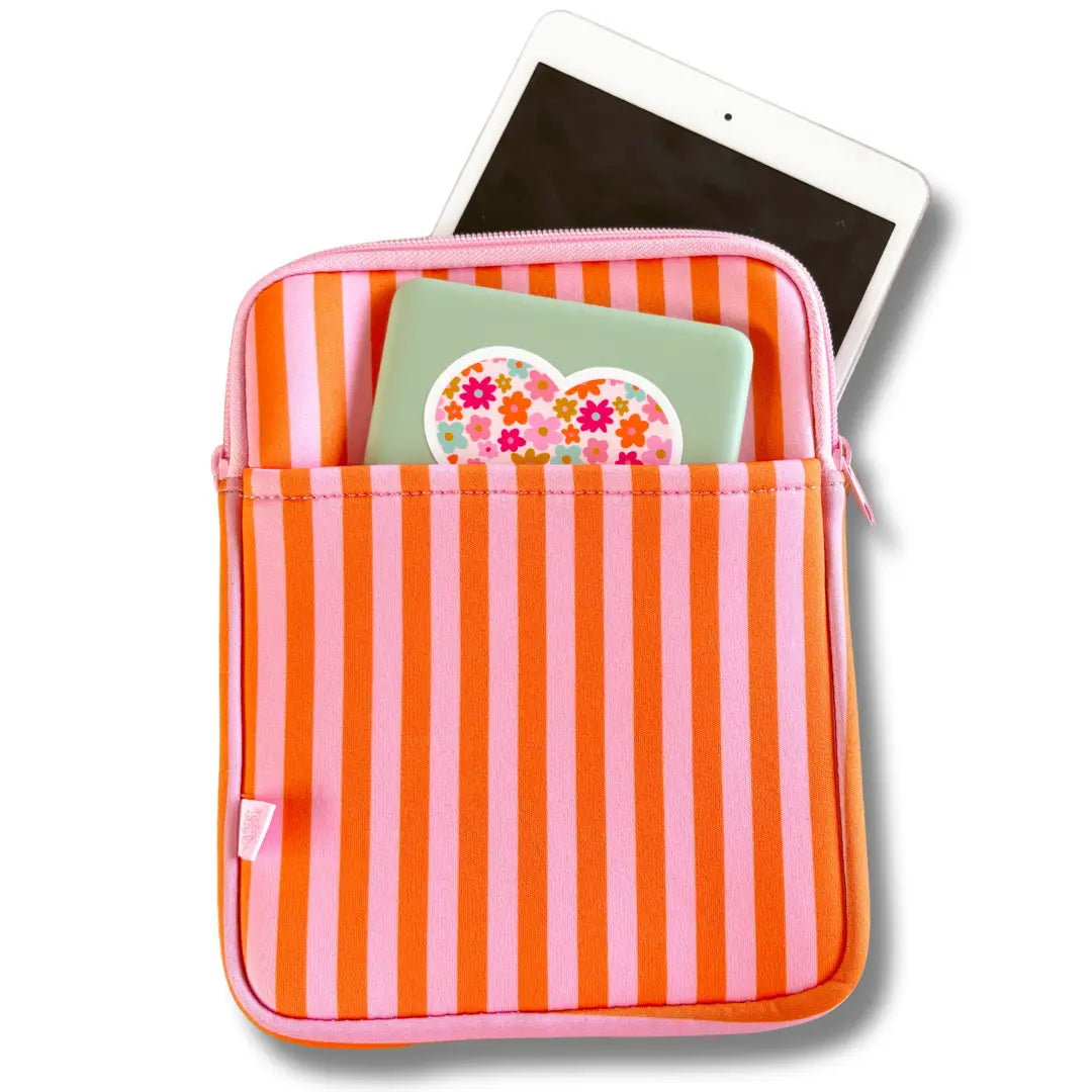 Book / Kindle Sleeve - pink stripe