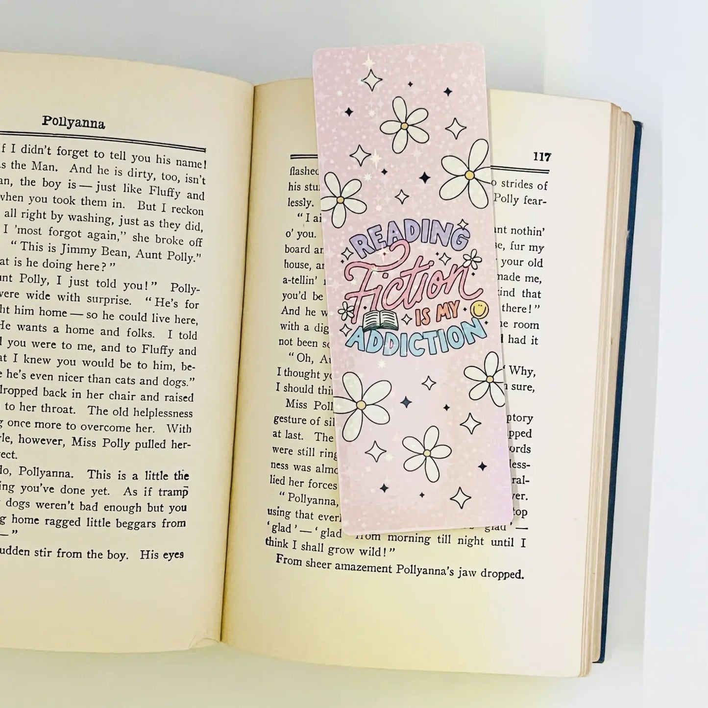 Fiction Addiction / holographic bookmark