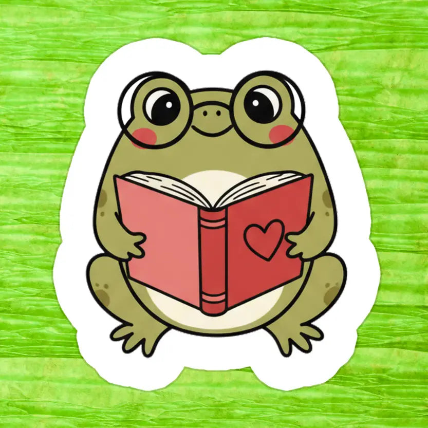 Frog Reads Romance / sticker