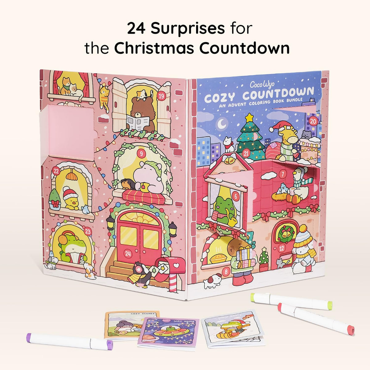 Cozy Countdown: Advent Coloring Book Bundle