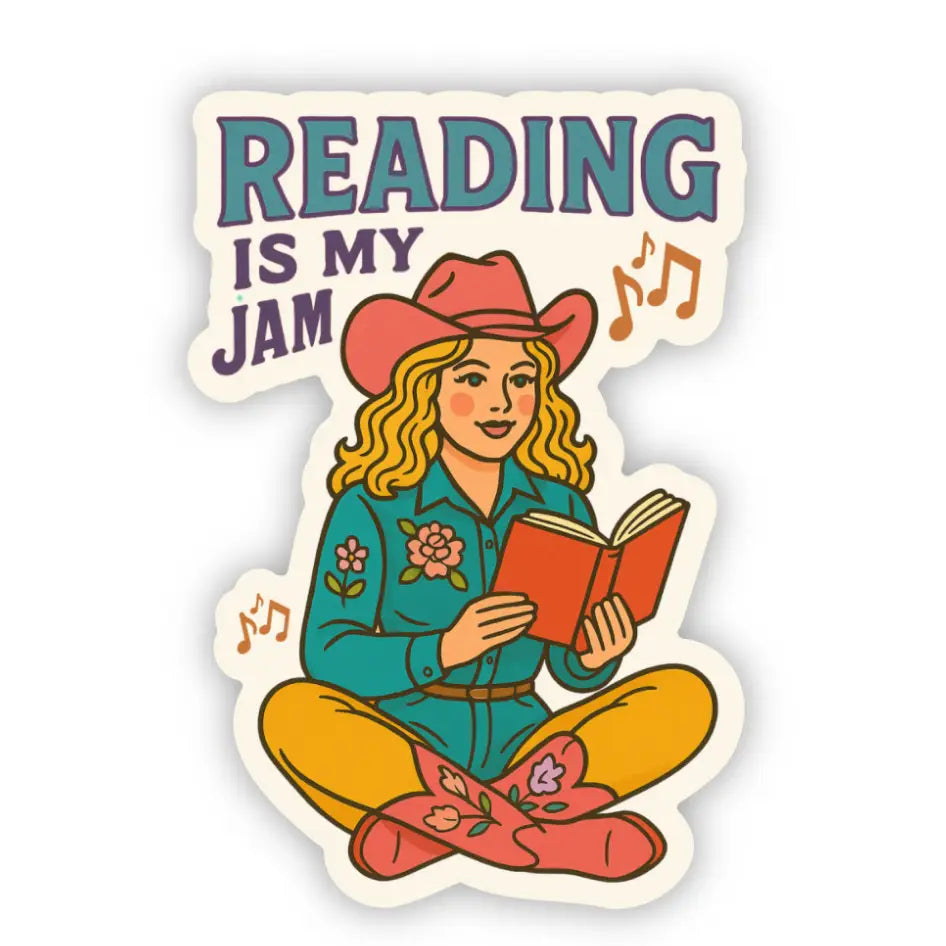 Reading is My Jam Cowgirl / sticker