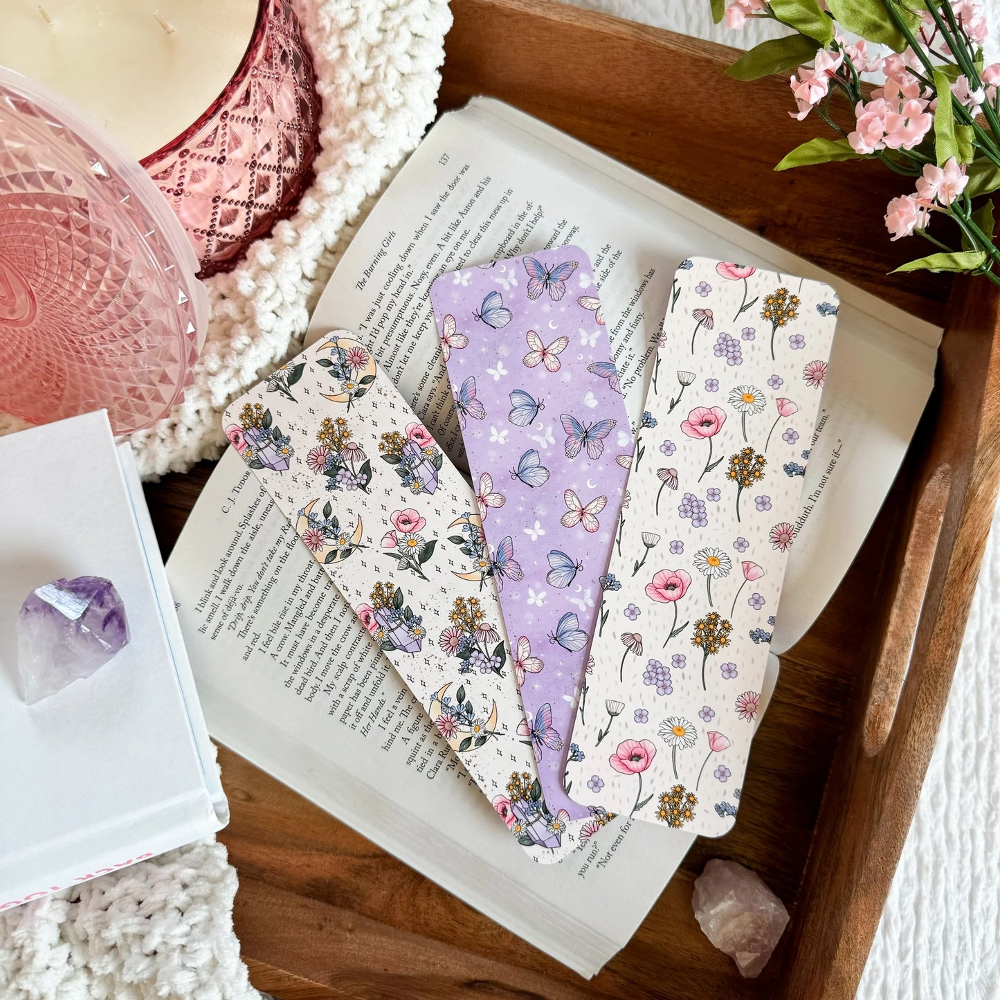 Purple Butterflies / bookmark