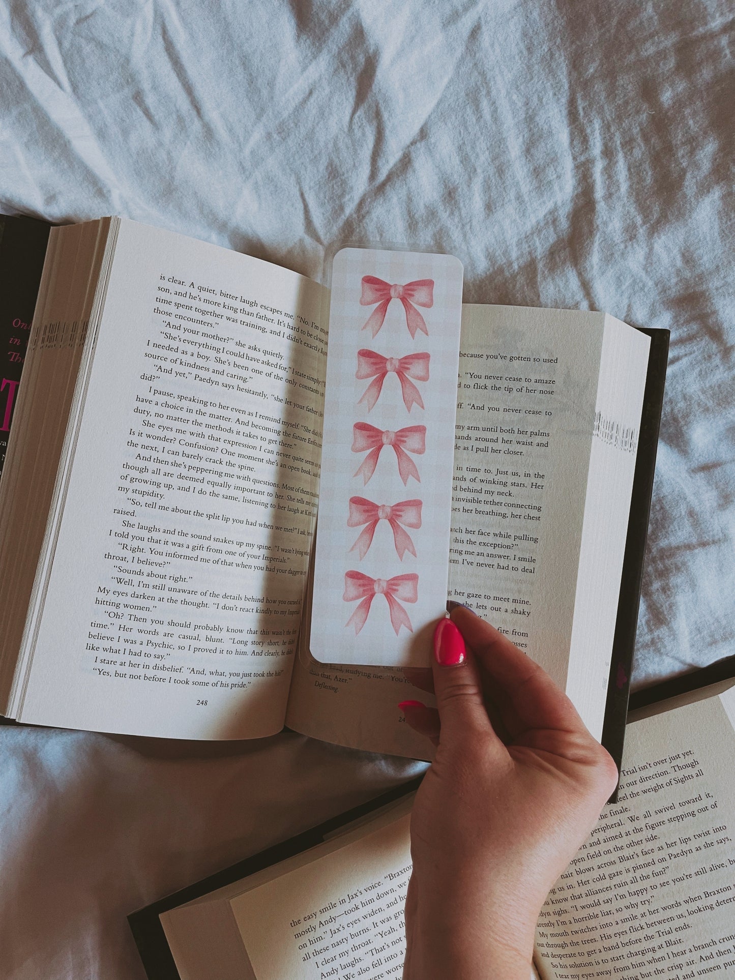Bows & Gingham / bookmark