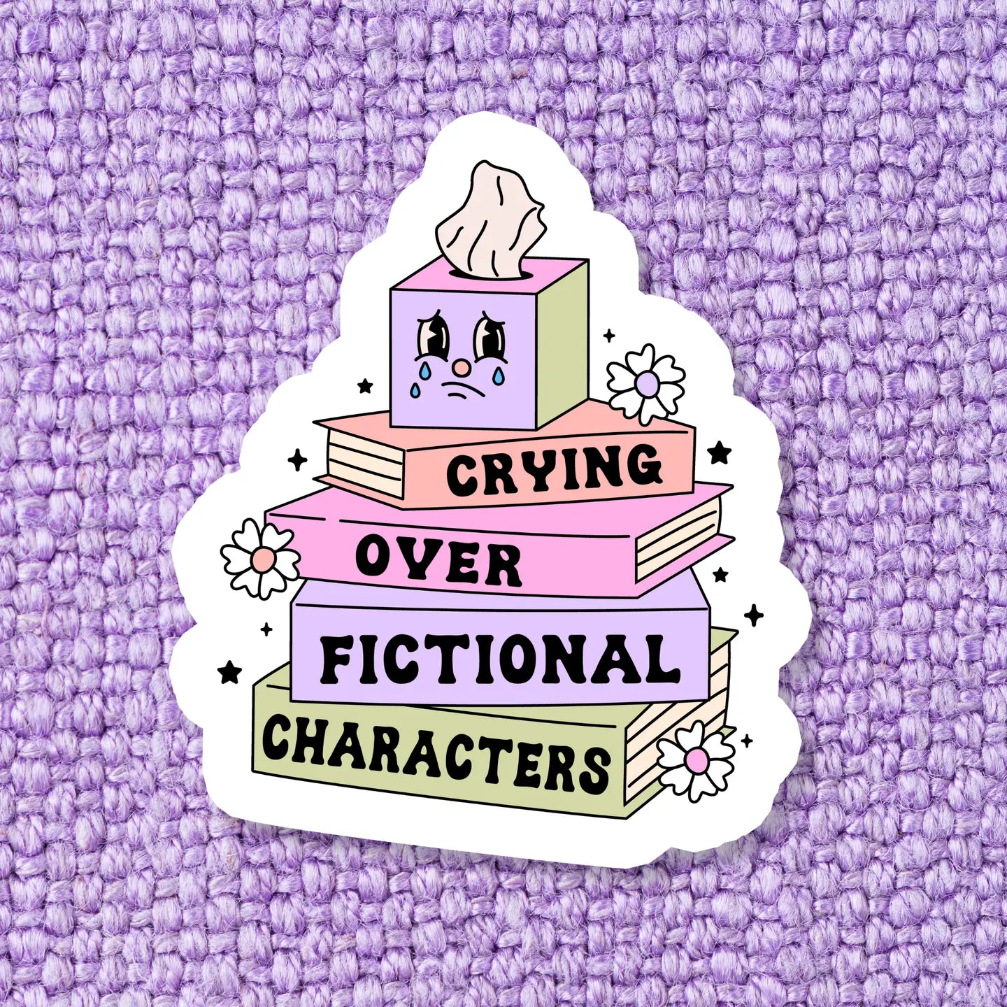 Crying Over Fictional Characters / sticker