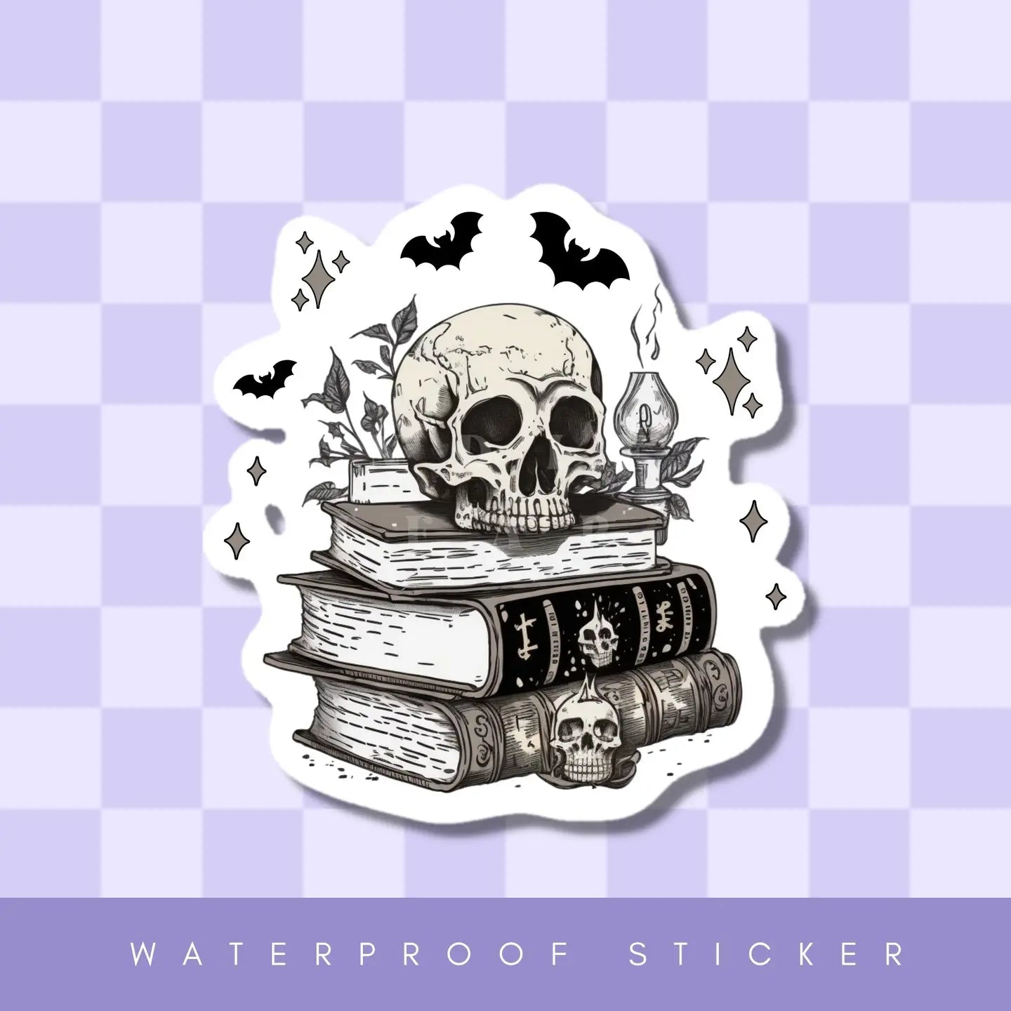 Gothic Book Stack / sticker
