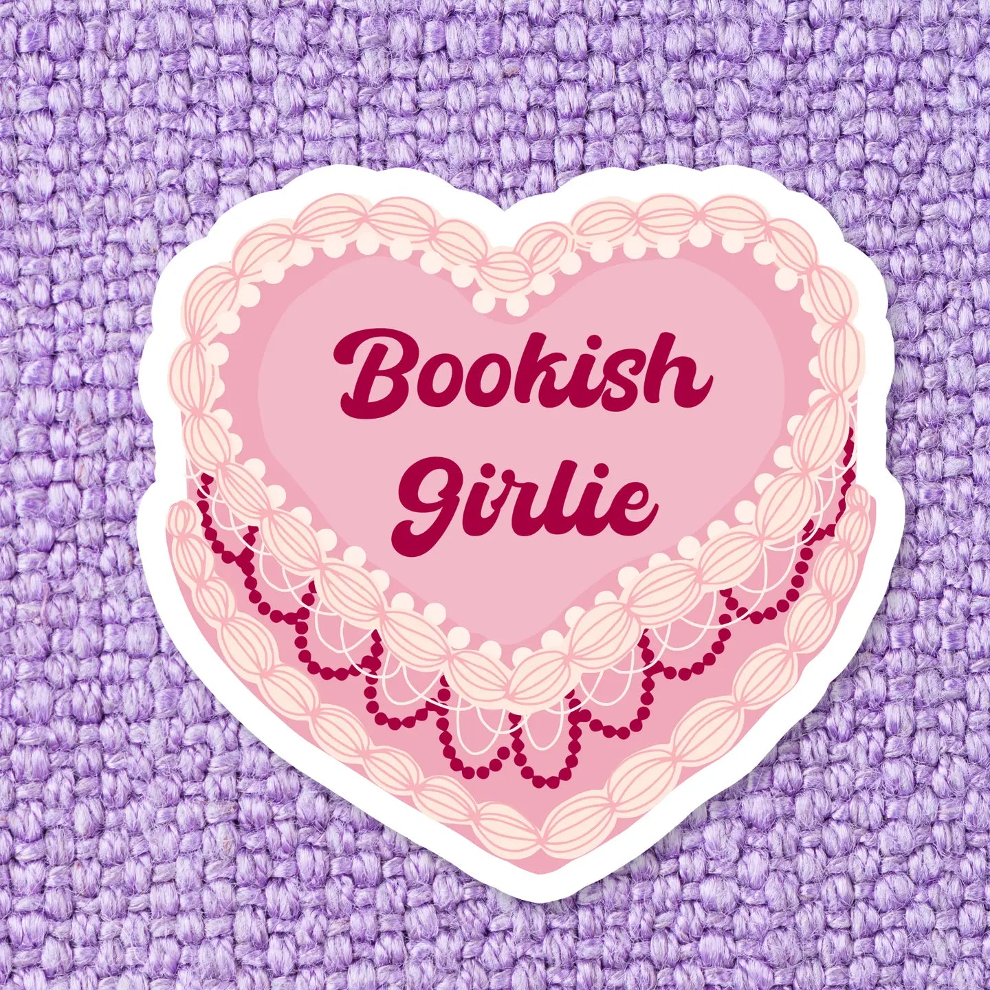 Bookish Girlie Cake Pink / sticker