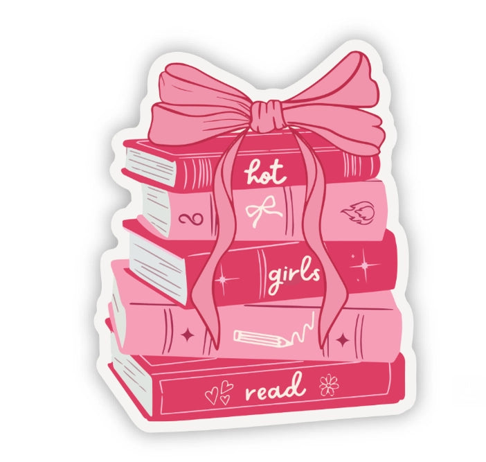 Hot Girl Book Stack / sticker