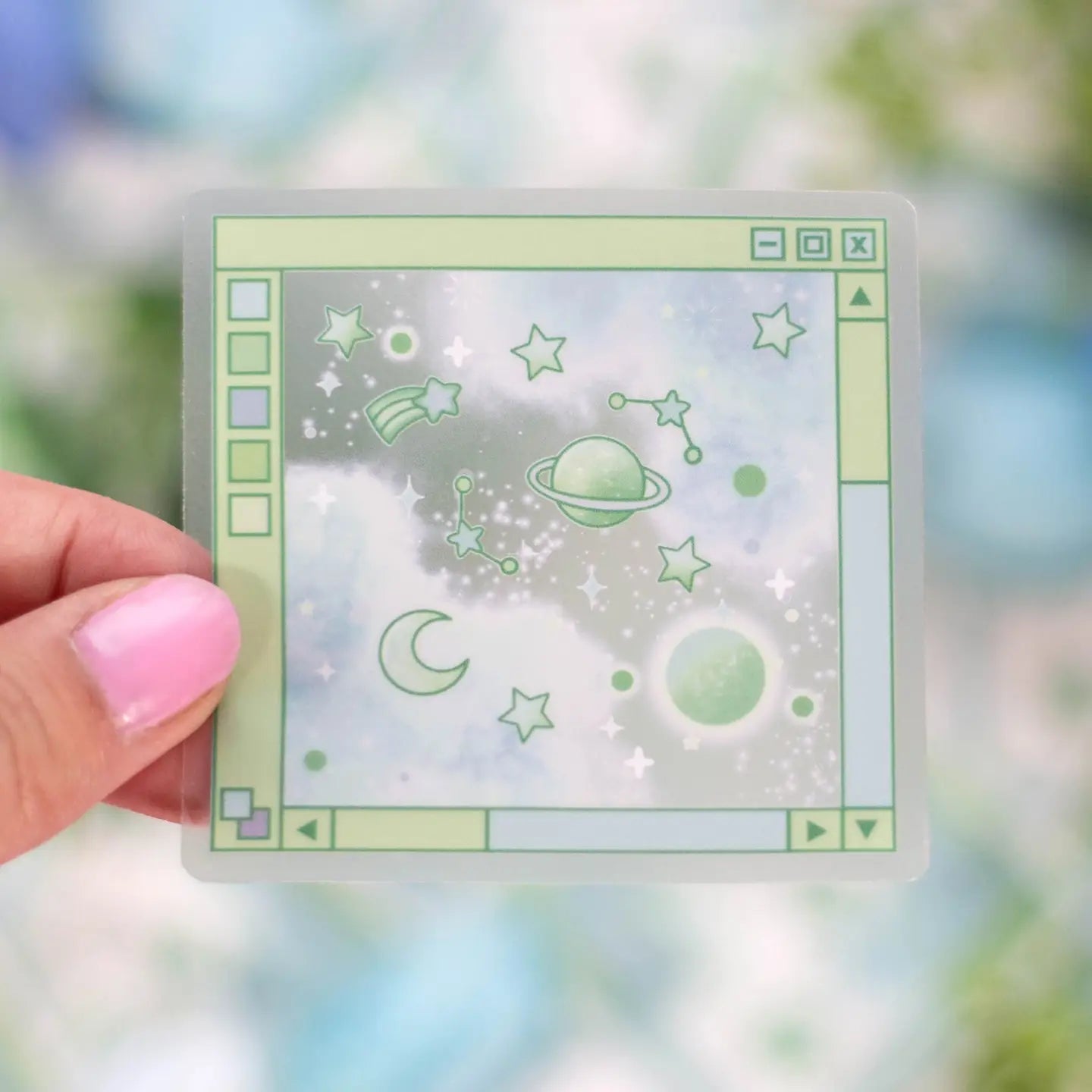 Green Galaxy Window / sticker