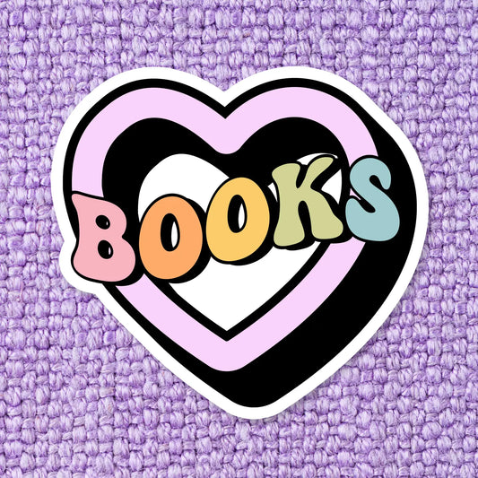 Heart Books / sticker