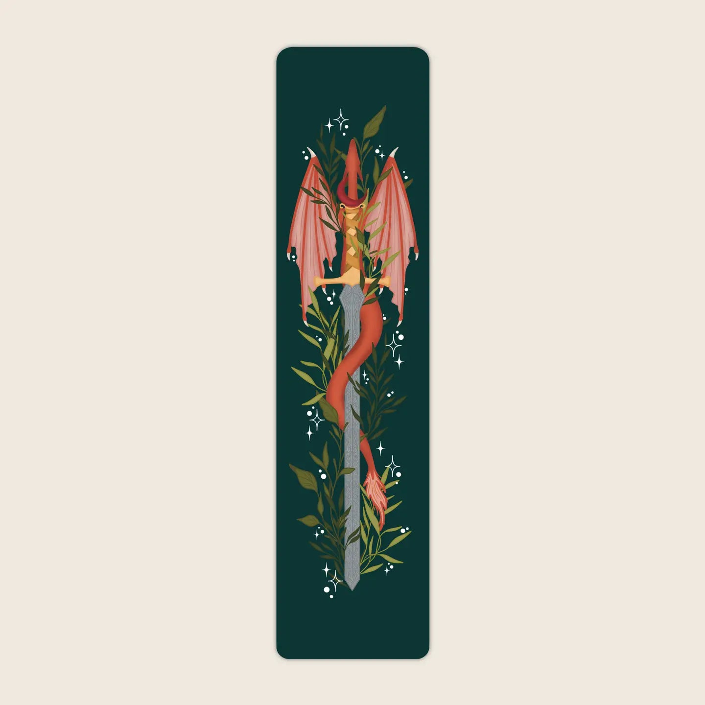 Floral Dragon Sword / bookmark