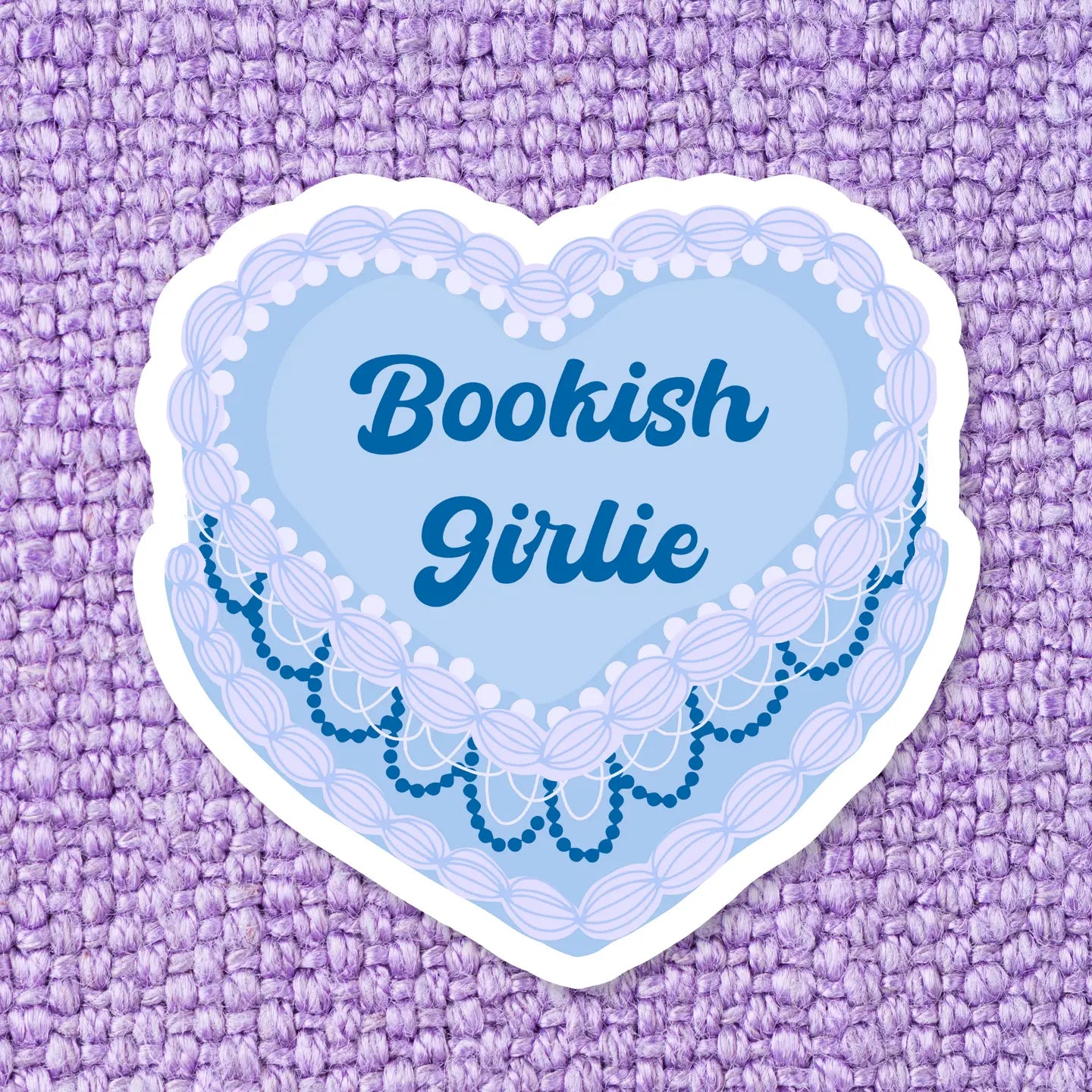 Bookish Girlie Cake Blue / sticker