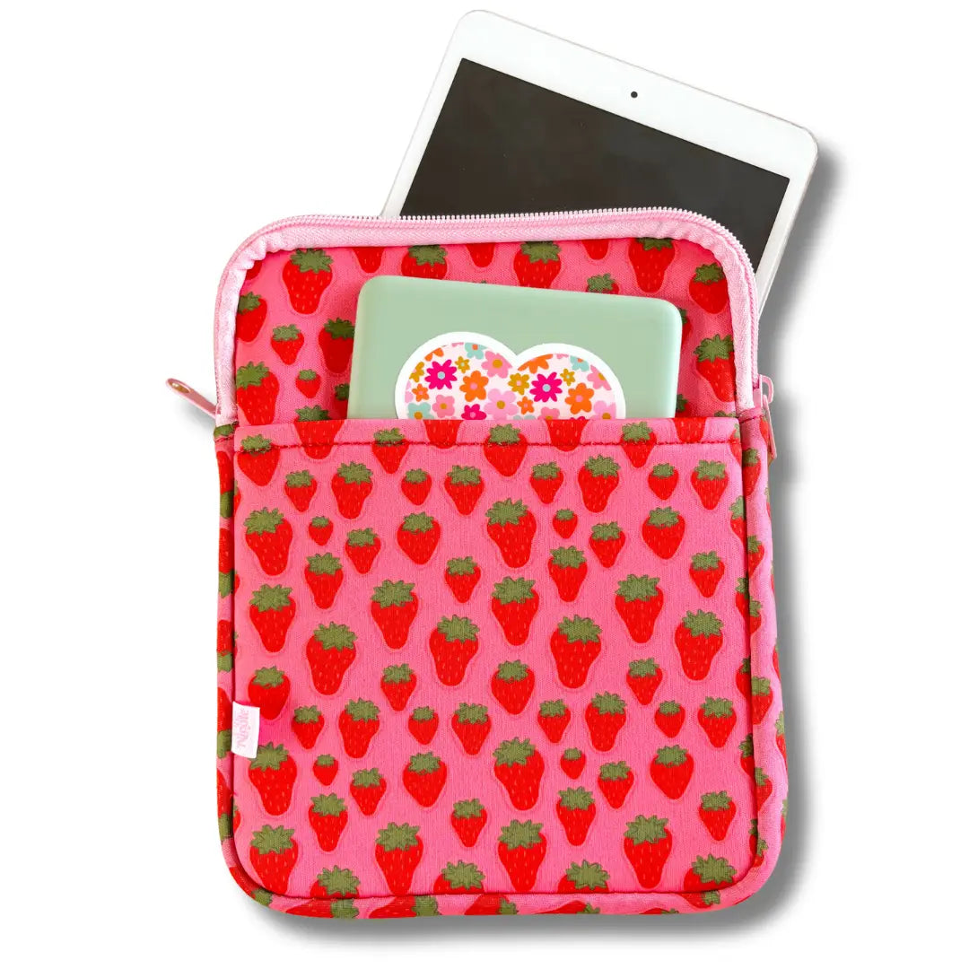 Book / Kindle Sleeve - strawberry