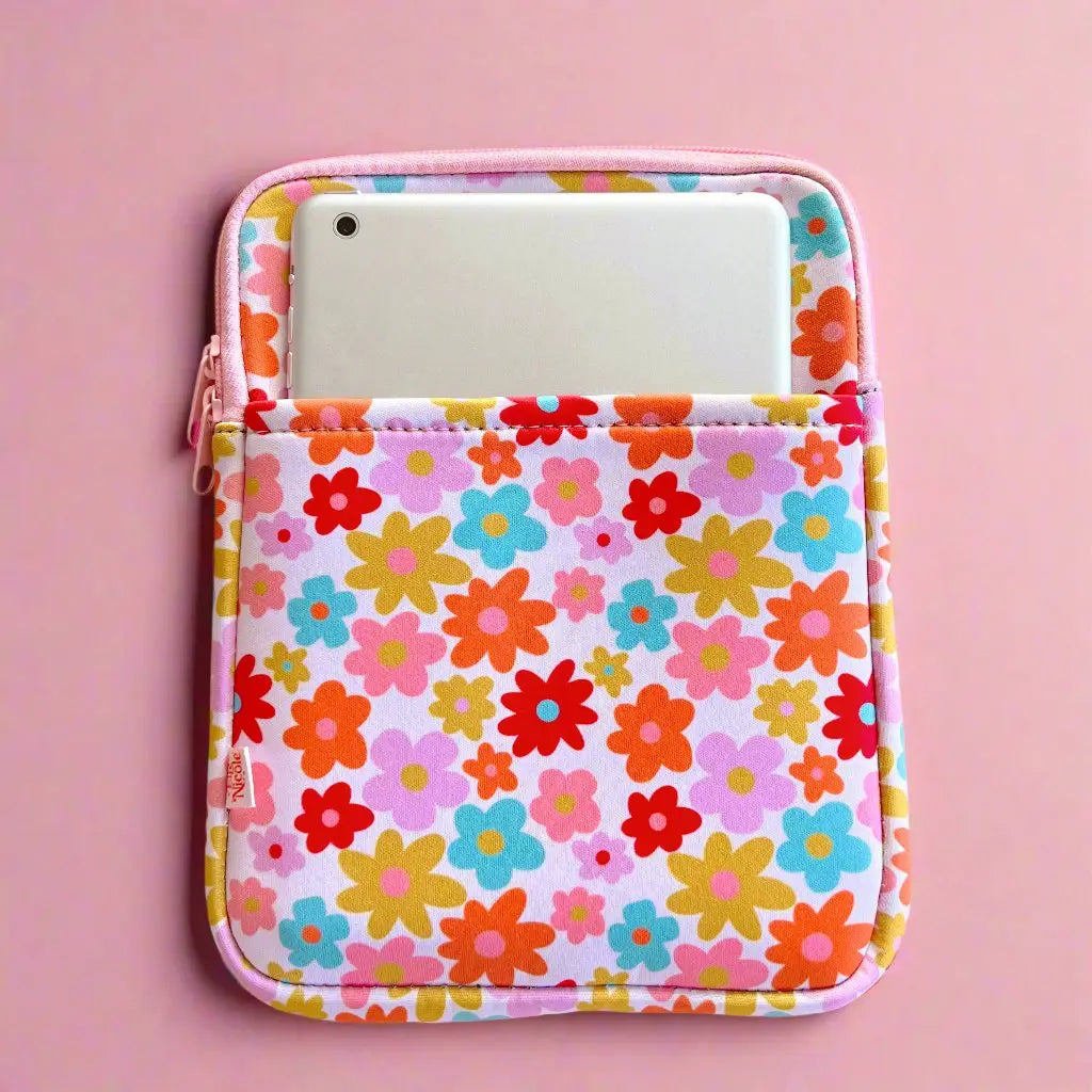 Book / Kindle Sleeve - retro flora
