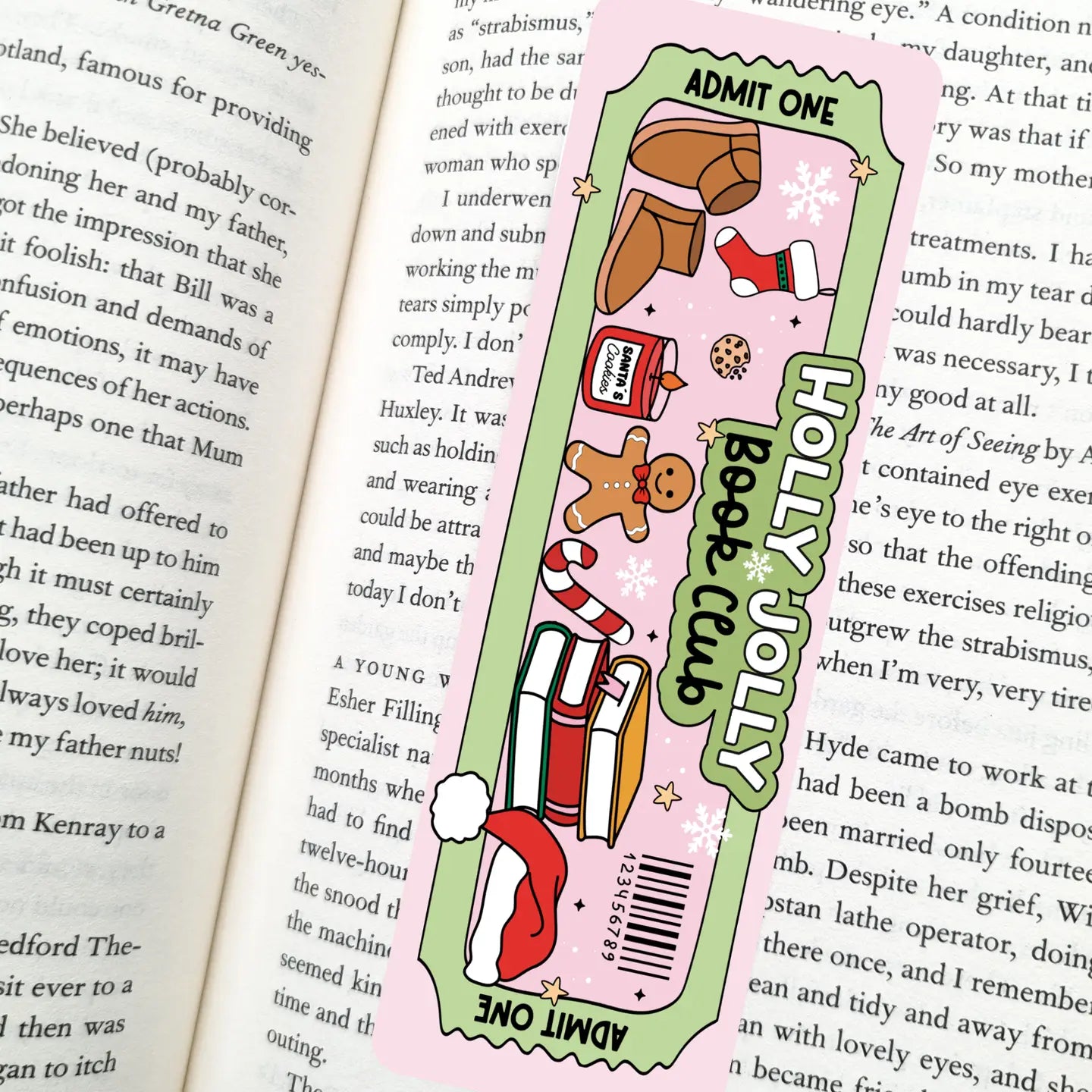 Holly Jolly Book Club / bookmark