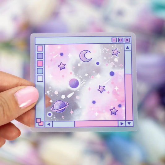 Purple Galaxy Window / sticker