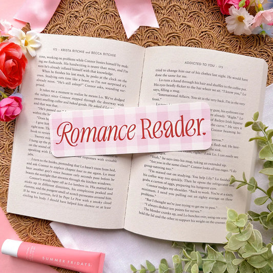 Gingham Romance Reader / bookmark