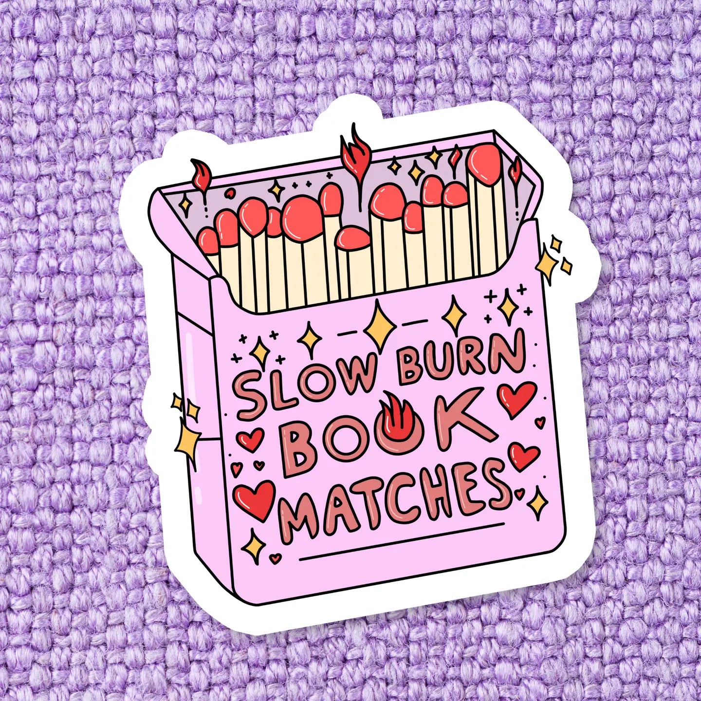 Slow Burn Book Matches / sticker