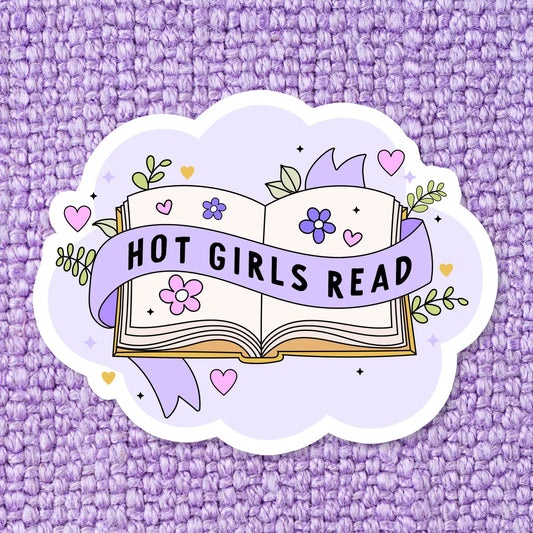 Hot Girls Read Purple / sticker