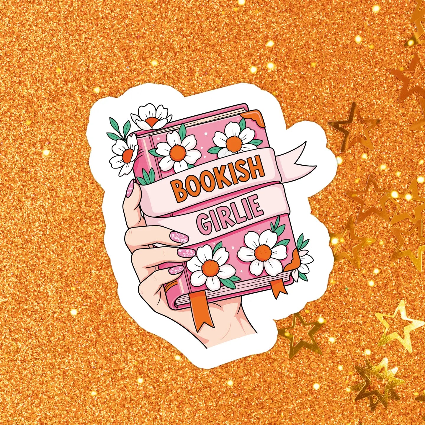 Bookish Girlie Flowers / sticker