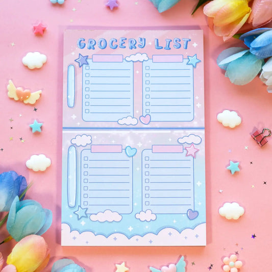Grocery List Clouds Pad