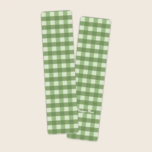 Green Gingham / bookmark