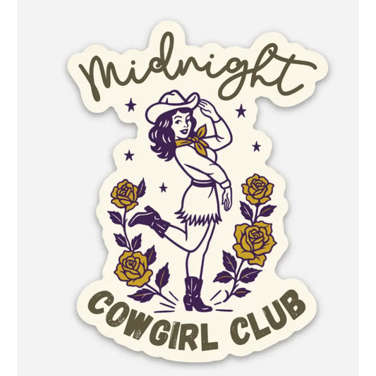 Midnight Cowgirl Club / sticker