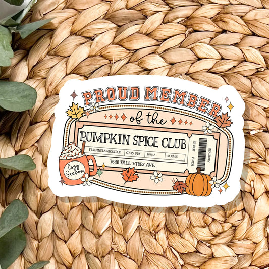 Pumpkin Spice Club / sticker