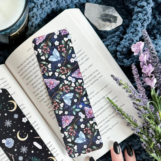 Moths & Floral / bookmark