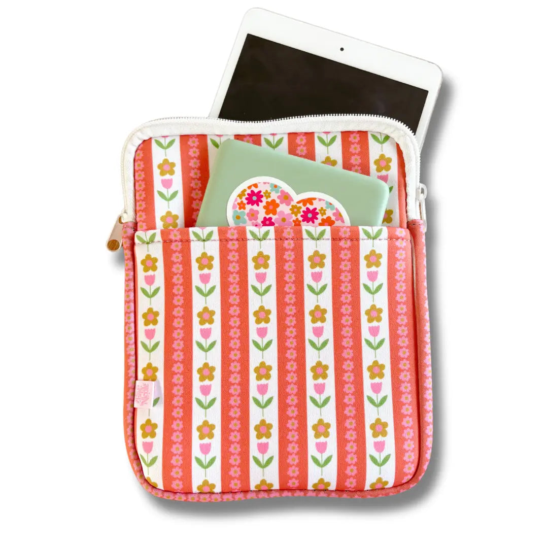 Book / Kindle Sleeve - tulip stripes