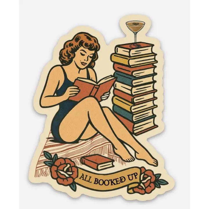 Vintage Booked Up / sticker