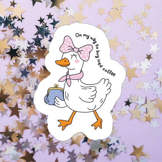 Iced Coffee Goose / sticker