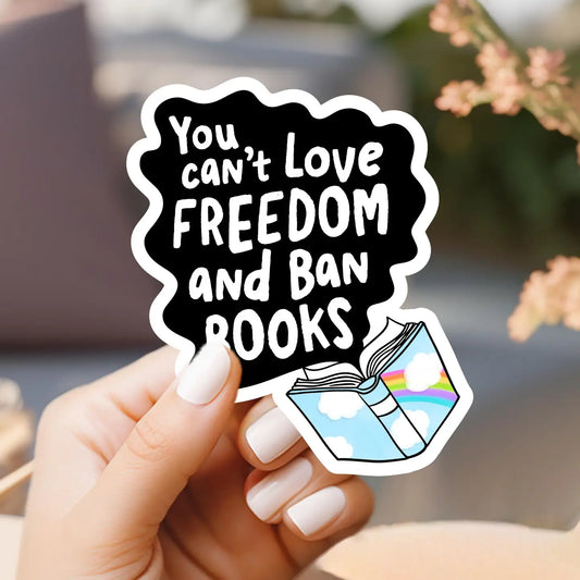 Freedom & Banned Books / sticker