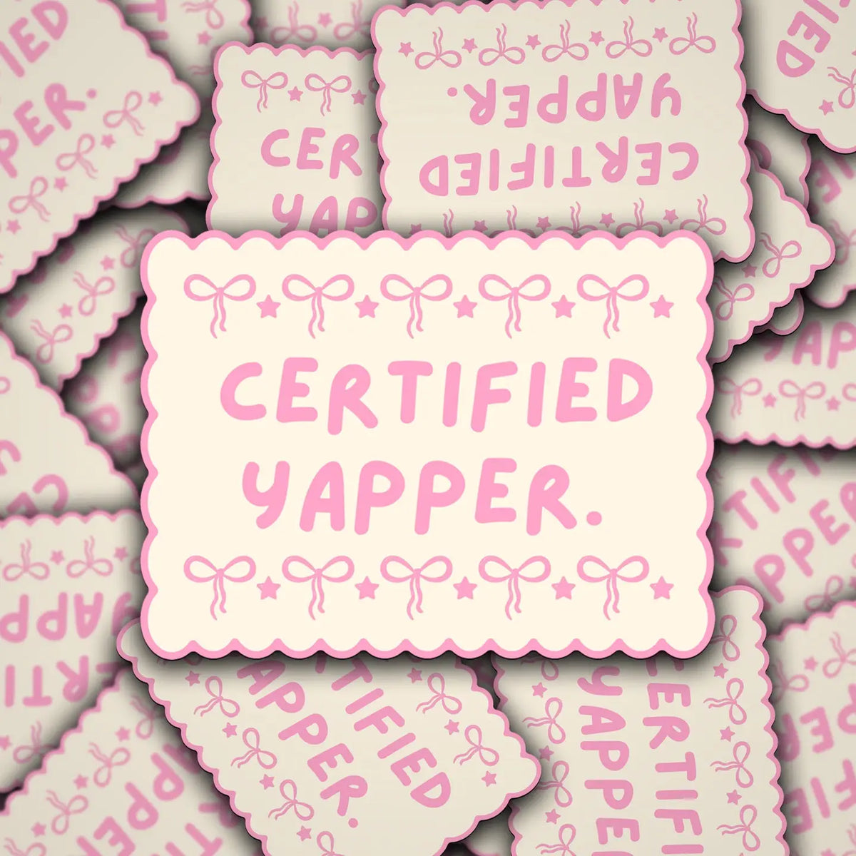 Yapper Sign Certified Yapper / sticker – Wildflower Fiction