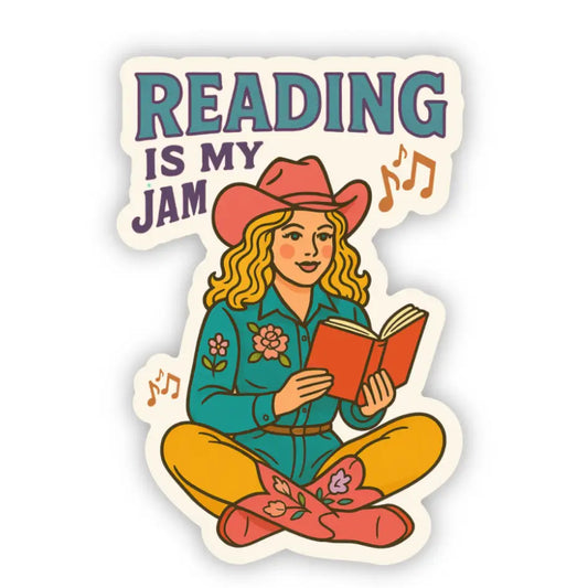 Reading is My Jam Cowgirl / sticker