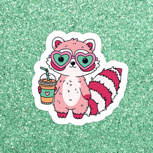 Cutie Raccoon / sticker