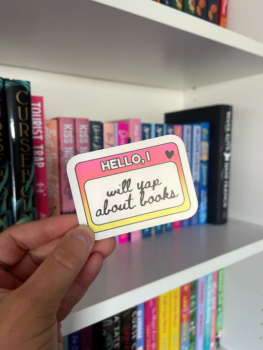 Will Yap About Books / sticker