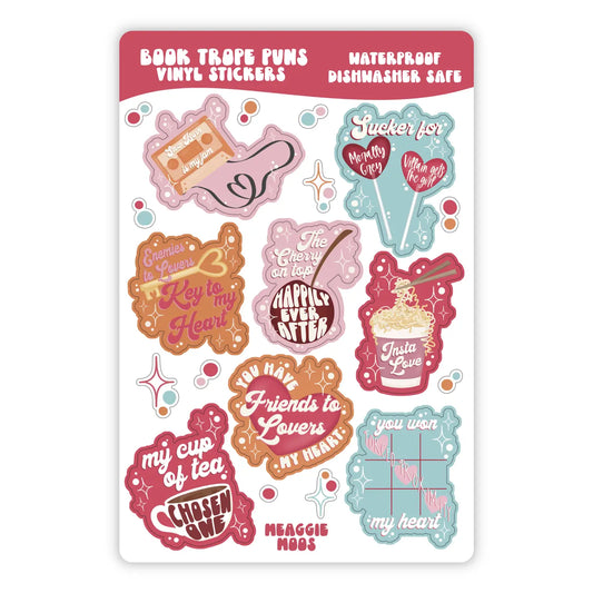 Bookish Puns / sticker sheet