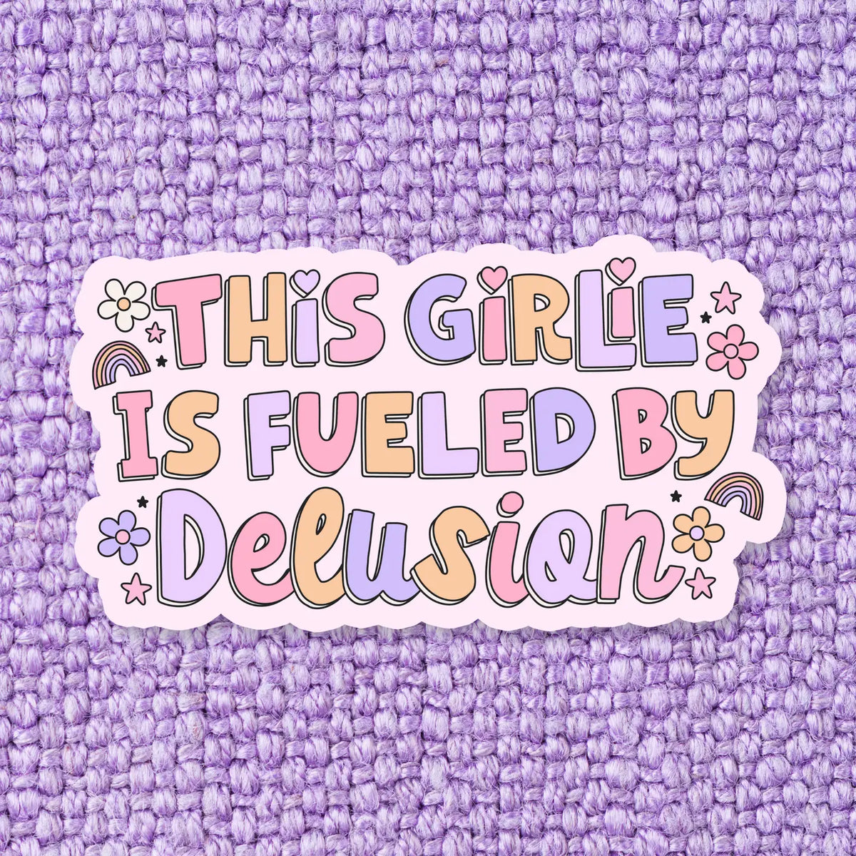 Delusion Graphics Sticker Fueled by Delusion / sticker – Wildflower Fiction