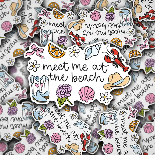 Meet Me at the Beach / sticker