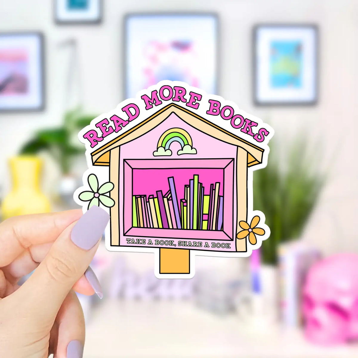 Library Sticker Design Little Library / sticker – Wildflower Fiction
